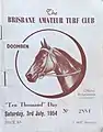 Front cover of the 1954 BATC Doomben 10,000 racebook.