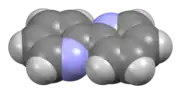 Space-filling model of the 2,2′-bipyridine molecule