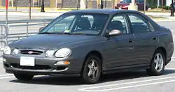 Sedan: 2000–2001 .mw-parser-output .hatnote{font-style:italic}.mw-parser-output div.hatnote{padding-left:1.6em;margin-bottom:0.5em}.mw-parser-output .hatnote i{font-style:normal}.mw-parser-output .hatnote+link+.hatnote{margin-top:-0.5em}Main article: Kia Sephia