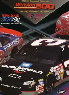 2000 Winston 500 program cover