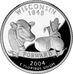 Wisconsin quarter dollar coin