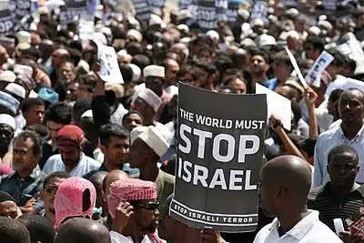 Image 4Tanzanians protesting the 2008-2009 Gaza bombardmentCredit:Muhammad Mahdi Karim
