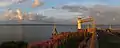 The lighthouse, with view on the Lauwersmeer