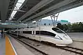 A CRH380BL EMU on G160 at Shanghai Hongqiao