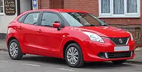 Suzuki Baleno hatchback (2015–2022) .mw-parser-output .hatnote{font-style:italic}.mw-parser-output div.hatnote{padding-left:1.6em;margin-bottom:0.5em}.mw-parser-output .hatnote i{font-style:normal}.mw-parser-output .hatnote+link+.hatnote{margin-top:-0.5em}Main article: Suzuki Baleno (WB)