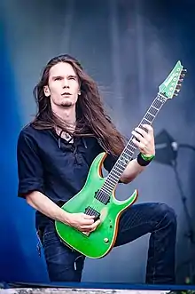 Teemu Mäntysaari performing with Wintersun at Wacken Open Air 2018