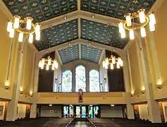 View down the nave toward gallery