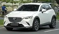 Mazda CX-3 .mw-parser-output .hatnote{font-style:italic}.mw-parser-output div.hatnote{padding-left:1.6em;margin-bottom:0.5em}.mw-parser-output .hatnote i{font-style:normal}.mw-parser-output .hatnote+link+.hatnote{margin-top:-0.5em}Main article: Mazda CX-3