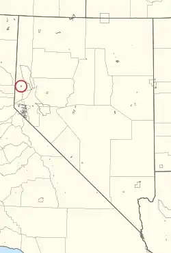 Location of the Reno-Sparks Indian Colony