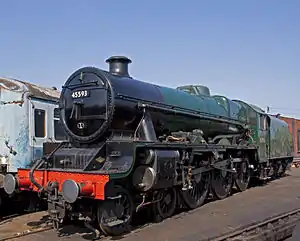 45593 Kolhapur at Tyseley in 2010.
