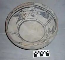 Black on White Biscuit A bowl