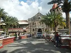 Like elsewhere in the Philippines, church architecture in Tagalog areas is typically characterized as Earthquake Baroque, with wider frames, massive buttresses and belfries, and relatively simpler ornamentation.