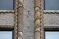 Detail of the terracotta facade elements
