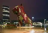 Puppy by Jeff Koons in front of the museum