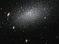 There are about 2.3 million light years between UGC 4879 and its closest neighbour, Leo A.