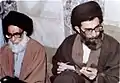 Abdol Hossein Dastgheib(left) and President Ali Khamenei(right)