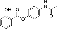 Kekulé, skeletal formula of acetaminosalol