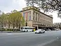 View towards Adelaide railway station building, looking north-east across North Terrace, pre-2006.