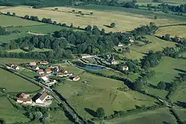 An aerial view of Aubigny