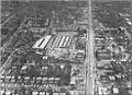 Aerial view of Eglinton Carhouse in 1948.