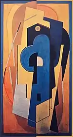 Albert Gleizes, 1921, Composition bleu et jaune (Composition jaune), oil on canvas, 200.5 × 110&nbsp;cm