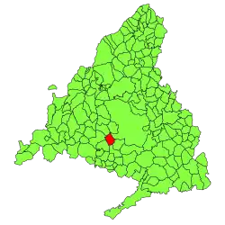 Location of Alcorcón in Madrid