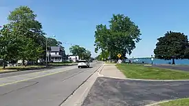 Algonac looking north along St. Clair Drive