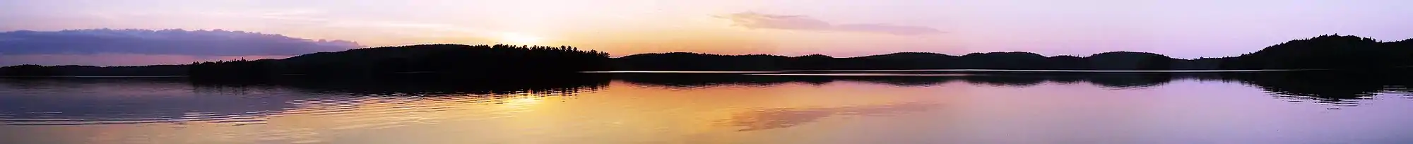 Image 6Sunset on North Tea Lake in Algonquin Provincial Park, Ontario Canada