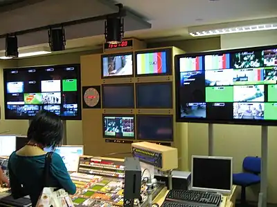 The Al Jazeera English studio-control room under construction in London, United Kingdom (August 2007).