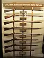 This collection contain smoothbore flintlocks converted into percussion muskets, some with their barrels rifled