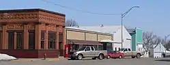 Downtown Allen: north side of 2nd Street, east of Clark Street