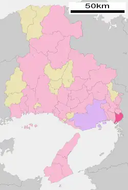 Location of Amagasaki