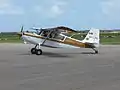 American Champion Scout at Esperance Airport in November 2011. This aircraft was used for bushfire spotting or incident mapping.