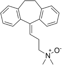 Skeletal formula of amitriptylinoxide