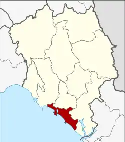 District location in Chanthaburi province