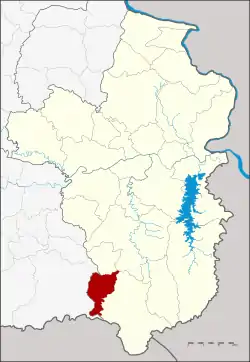 District location in Ubon Ratchathani province