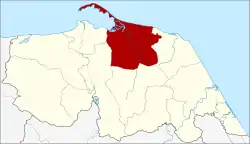 District location in Pattani province