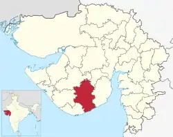 Amreli District location in Gujarat, India.