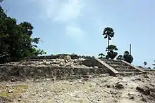 Ruins believed to be an ancient temple, stupa or Vedi Arasan fort.
