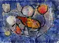 ANIMAL CLOWN, Abstract Watercolor. Copyright 2002 James Pollock.