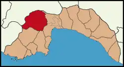 Location of Korkuteli within Turkey.