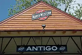 Antigo stop on the Chicago and Northwestern Railroad.