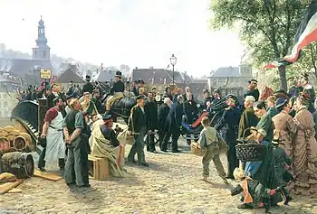 Image 3"Ankunft Seiner Majestät in Saarbrücken" ("His Majesty arriving at Saarbrücken") by Anton von Werner (1877)