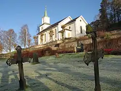 View of the local Stokken Church