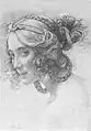 A Portrait of Madame Berthelot. Charcoal and coloured chalks, 1895. Private collection