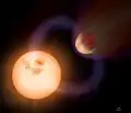 Artist's impression of an ultra-short-period planet like  SWEEPS-10.