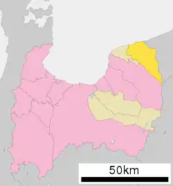 Location of Asahi in Toyama Prefecture