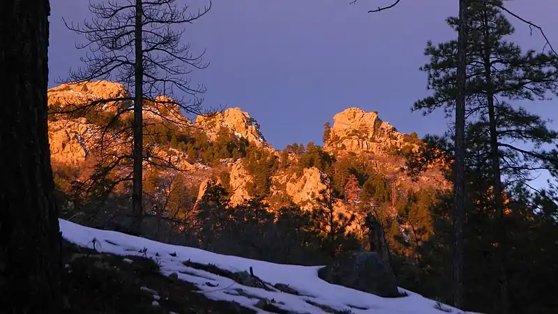 Aspen Peak, as seen from Pine Lake