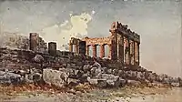 The Parthenon, sunset (c.1920)