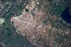 Asunción, seen from the International Space Station